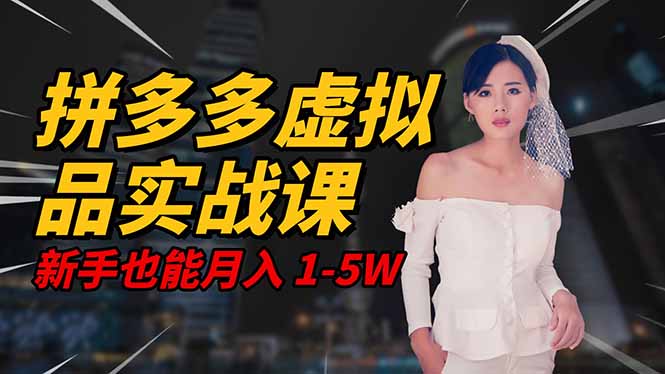 2025 拼多多虚拟品系统实战课，轻资产项目，可矩阵开工作室，新手也能…-链星网