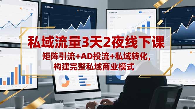 私域流量3天2夜线下课，矩阵引流+AD投流+私域转化，构建完整私域商业模式-链星网
