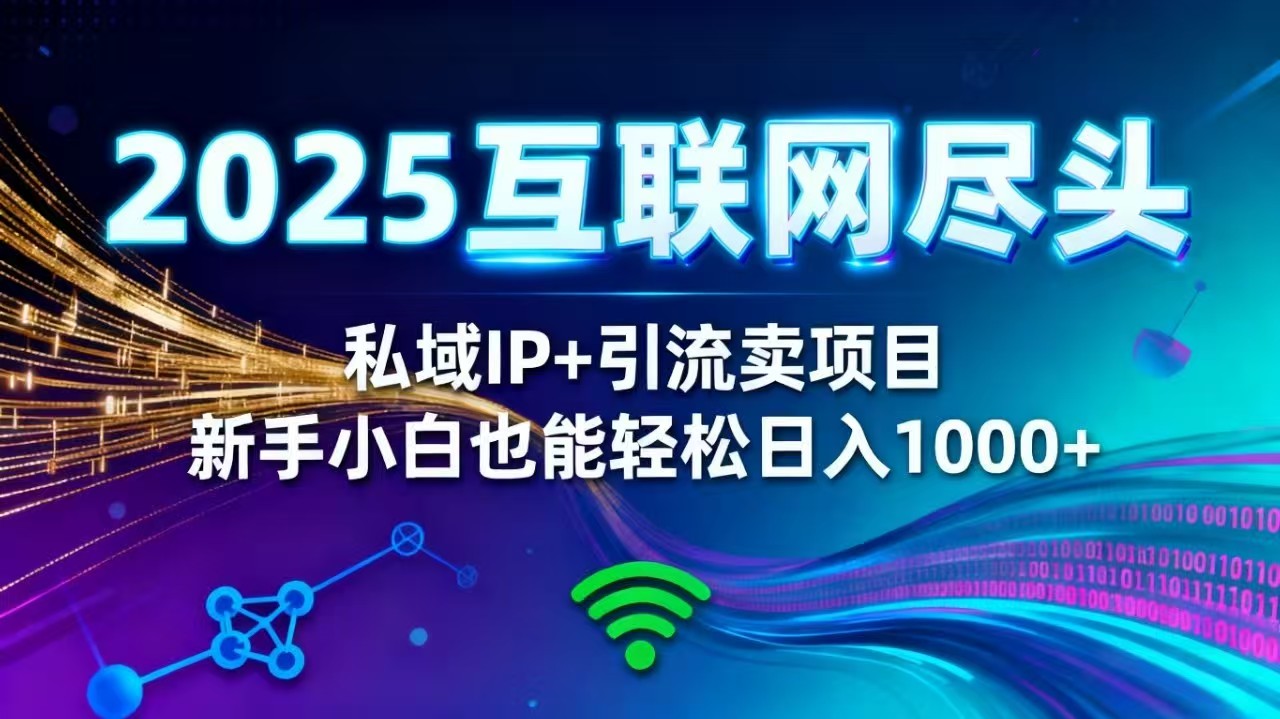 2025网创尽头王炸项目！私域 IP + 精准引流，新手小白在家躺赚日入 1000+-链星网